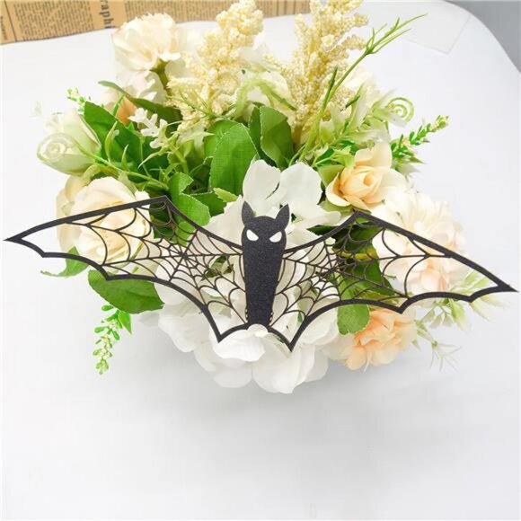24Pcs Large Halloween Bats Decorations - 3D Self-Adhesive PVC Scary Wall Decor - Picture 2 of 8
